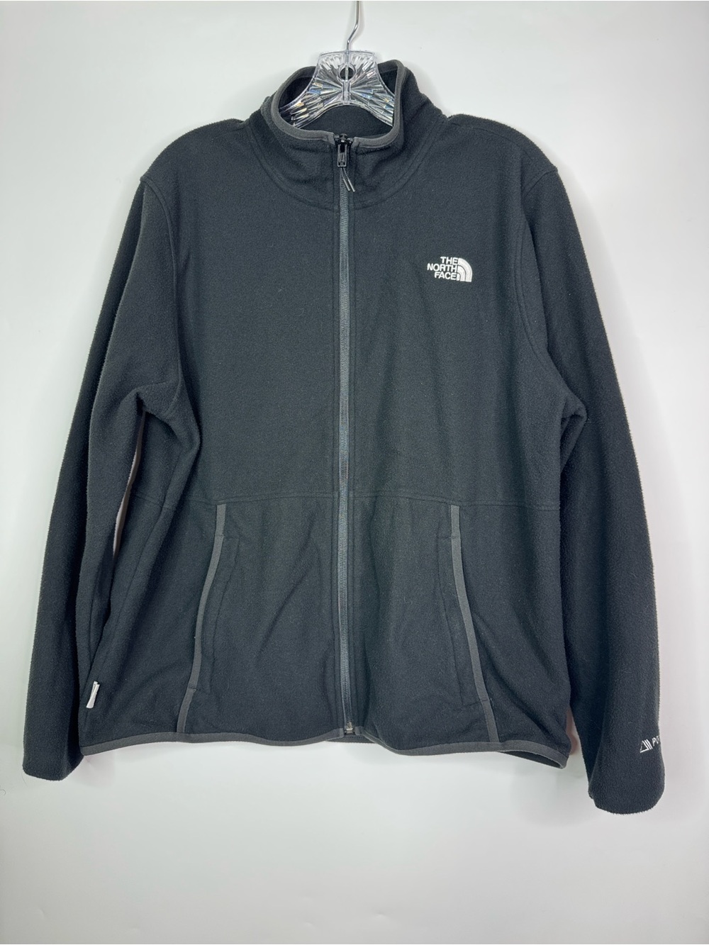 The North Face Black Polartec Fleece Full Zip Sweatshirt Size XL